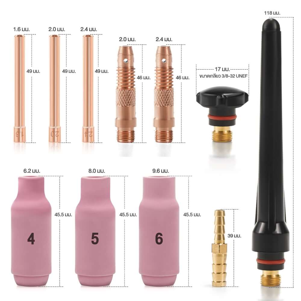 สายเชื่อมอาร์กอน LIFT TIG พร้อมหัว DELTON รุ่น LTG-005M ความยาว 5 เมตร_6